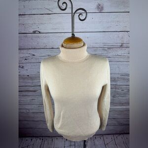 SHEIN Elegant Cream Turtleneck Sweater